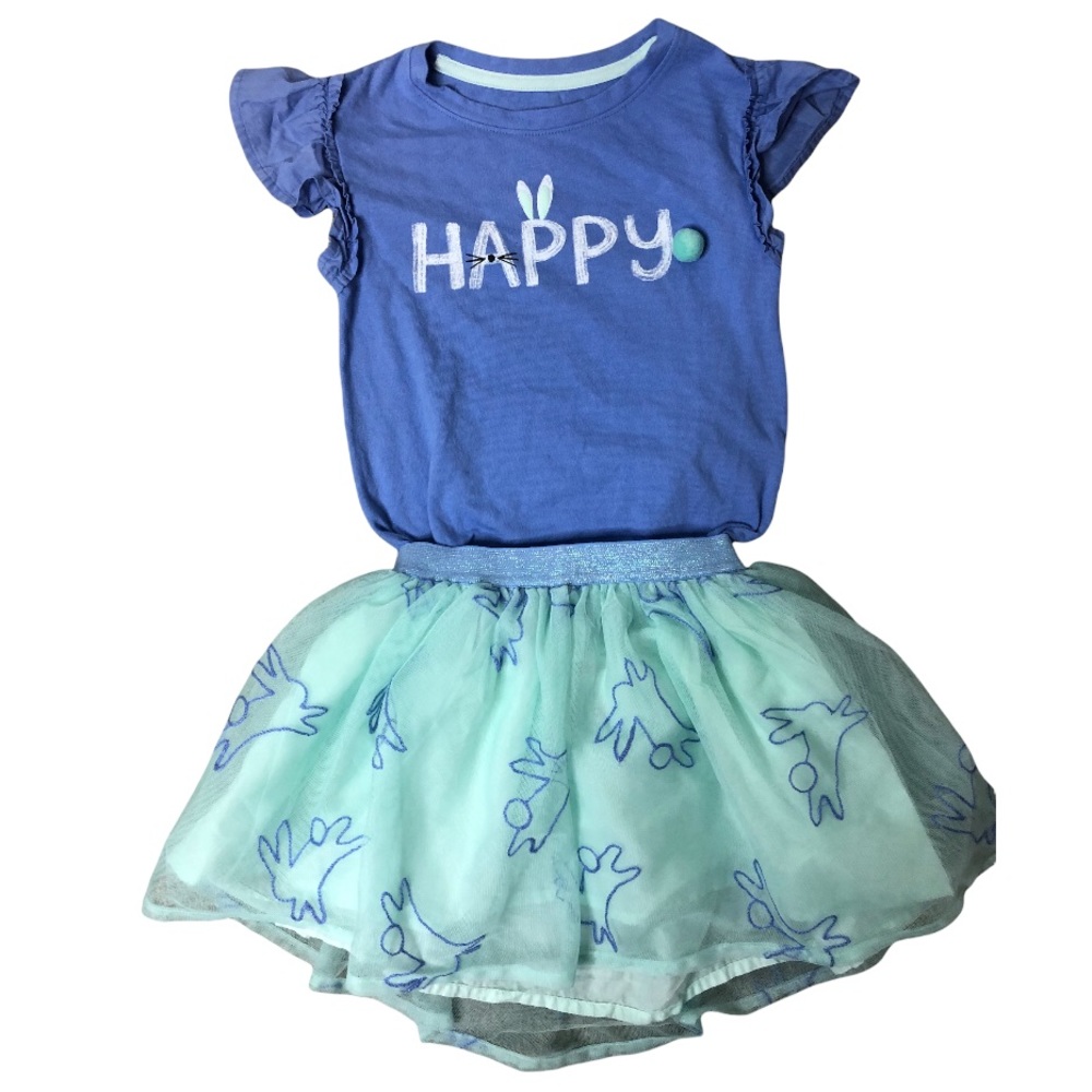 Cat & jack bunny 2 piece Set Sz 4T
